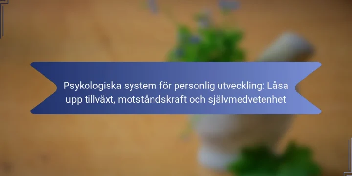 Psykologiska system för personlig utveckling: Låsa upp tillväxt, motståndskraft och självmedvetenhet