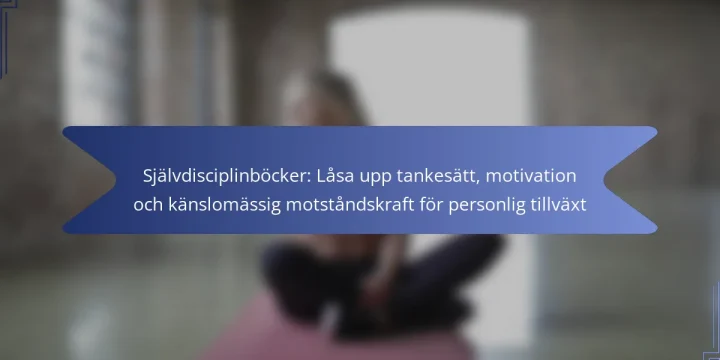Självdisciplinböcker: Låsa upp tankesätt, motivation och känslomässig motståndskraft för personlig tillväxt