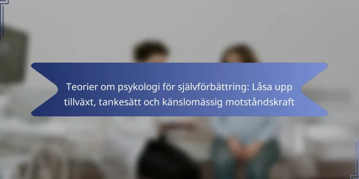 Teorier om psykologi för självförbättring: Låsa upp tillväxt, tankesätt och känslomässig motståndskraft