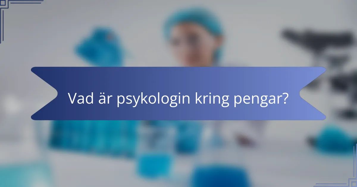 Vad är psykologin kring pengar?